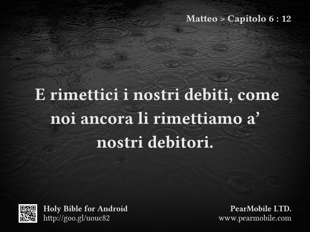 Matteo, Capitolo 6:12